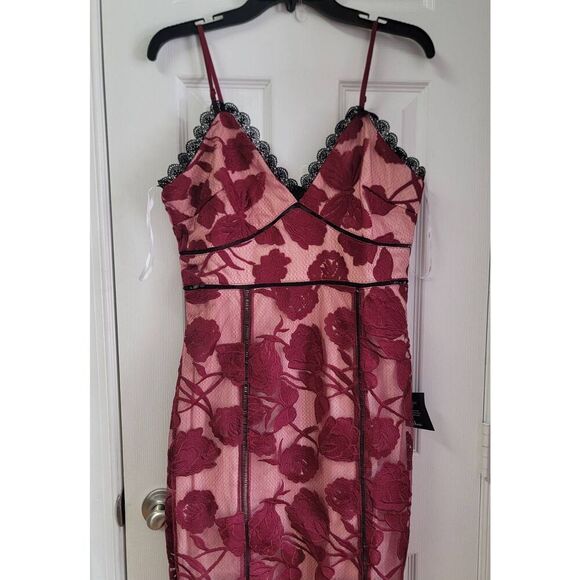 Lulus Alluring Dream Floral Mesh Lace Dress NWT L - Picture 5 of 11